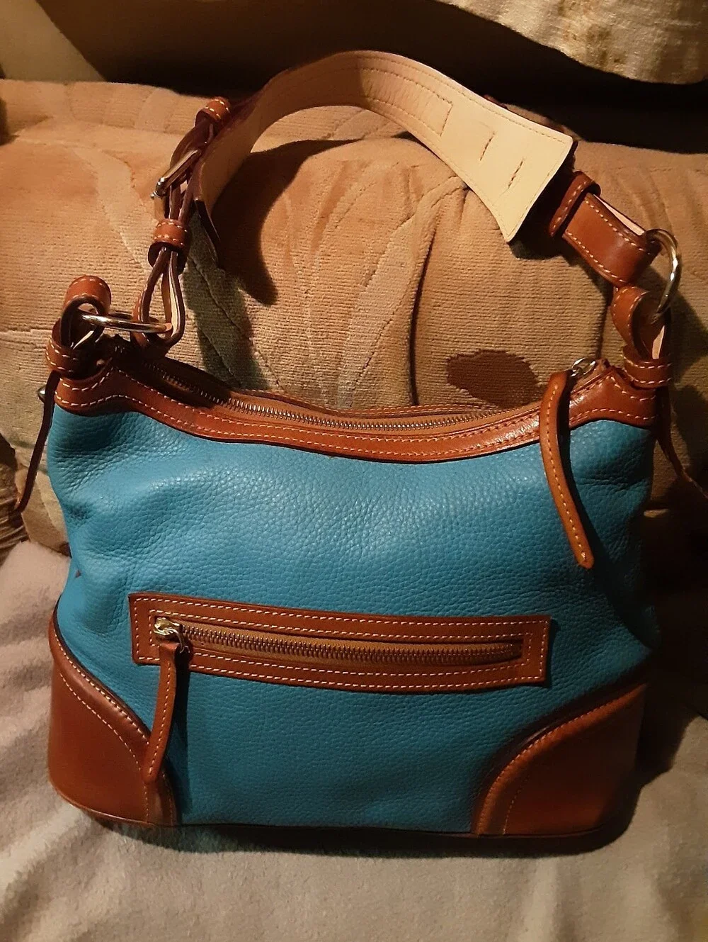 Dooney & Bourke Pebble Grain Leather Hobo — Teal